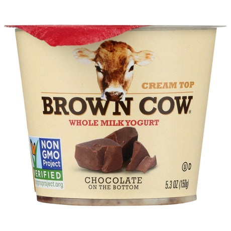 BROWN COW: Yogurt Chocolate On The Bottom Cream Top, 5.3 oz - #tag1# - #tag2#