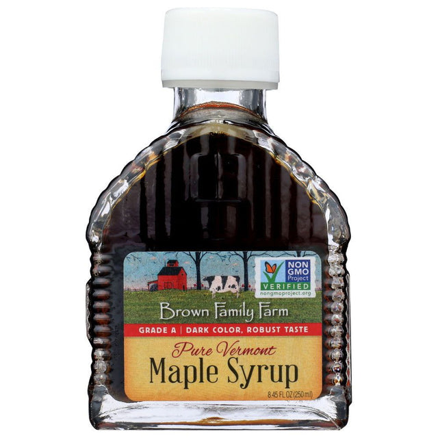 BROWN FAMILY FARM: Syrup Maple Cbn Gls Grd A, 8.45 oz - #tag1# - #tag2#