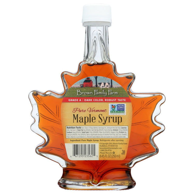 BROWN FAMILY FARM: Syrup Maple Lf Gls Drk Cl, 8.4 oz - #tag1# - #tag2#