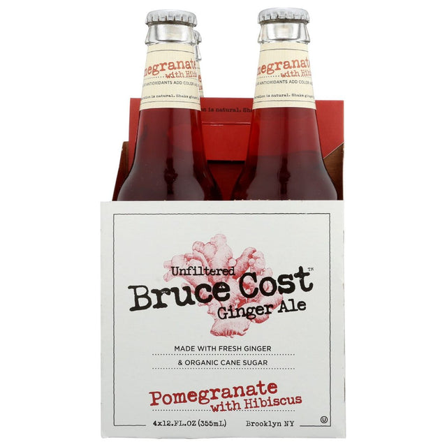 BRUCE COST GINGER ALE: Pomegranate With Hibiscus 4Pk, 48 fo - #tag1# - #tag2#