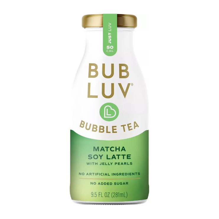 BUBLUV: Matcha Soy Latte Bubble Tea With Jelly Pearls, 9.5 fo - #tag1# - #tag2#