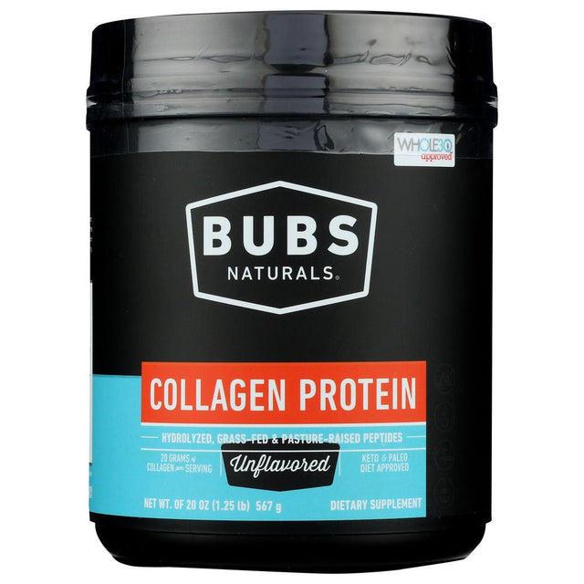 BUBS NATURALS: Collagen Protein Unflavored Powder, 20 oz - #tag1# - #tag2#