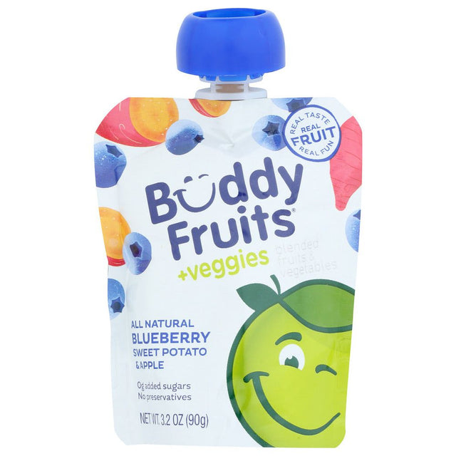 BUDDY FRUITS: Blueberry, Sweet Potato And Apple Blended Fruits And Vegetables, 3.2 oz - #tag1# - #tag2#
