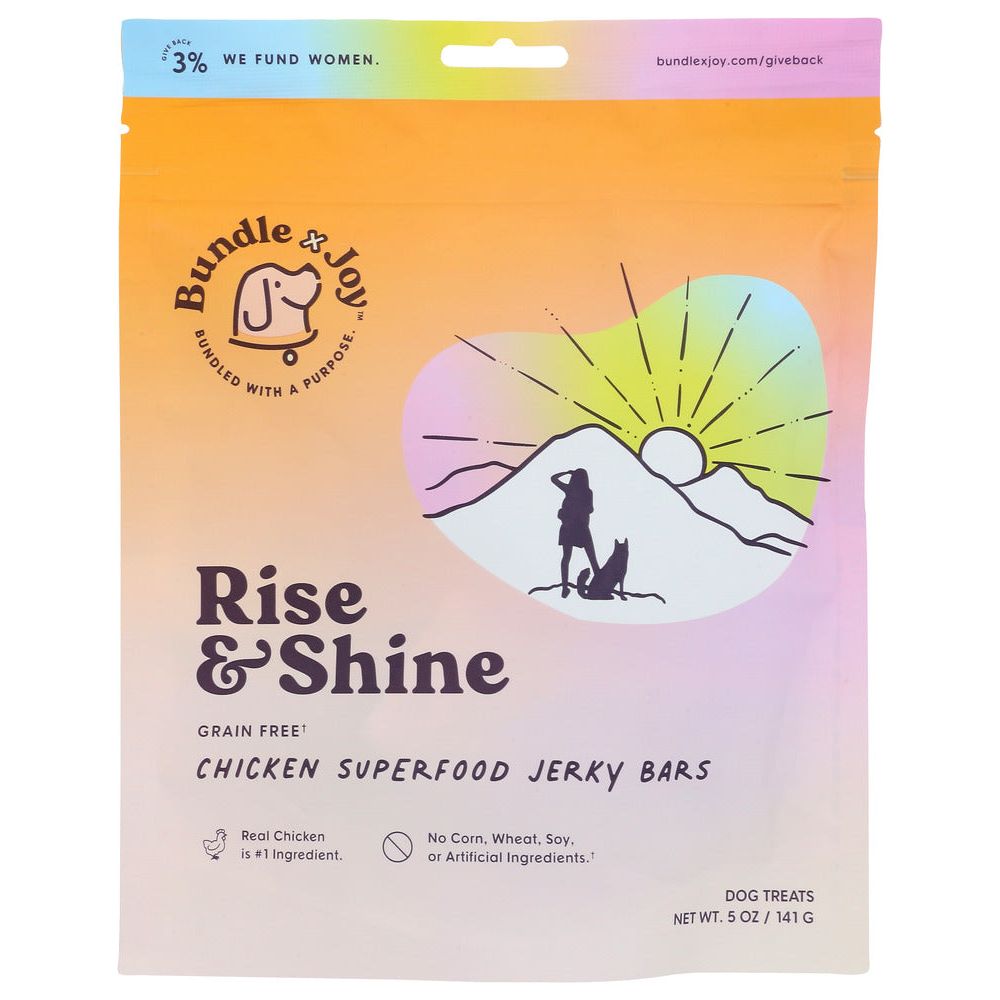 BUNDLE X JOY: Rise and Shine Chicken Jerky Superfood Bars, 5 oz - #tag1# - #tag2#