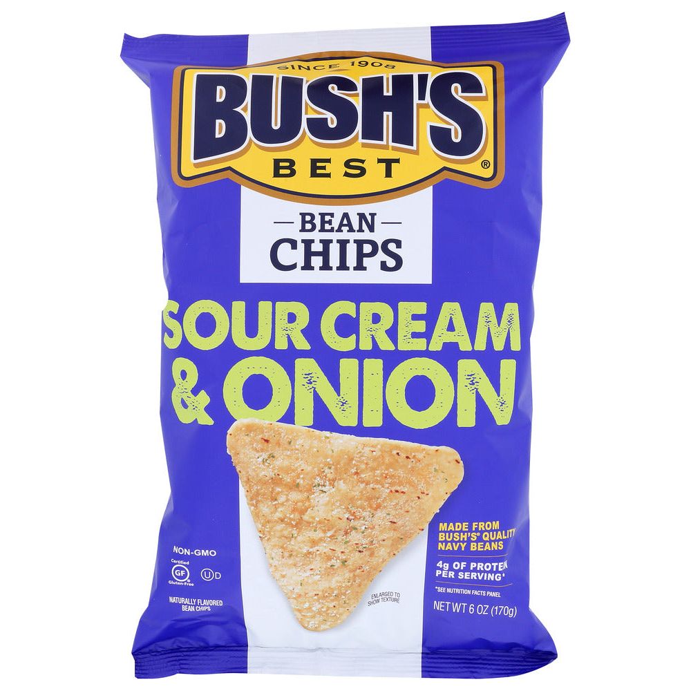 BUSHS BEST: Chips Sour Crm Onion Bean, 6 oz - #tag1# - #tag2#