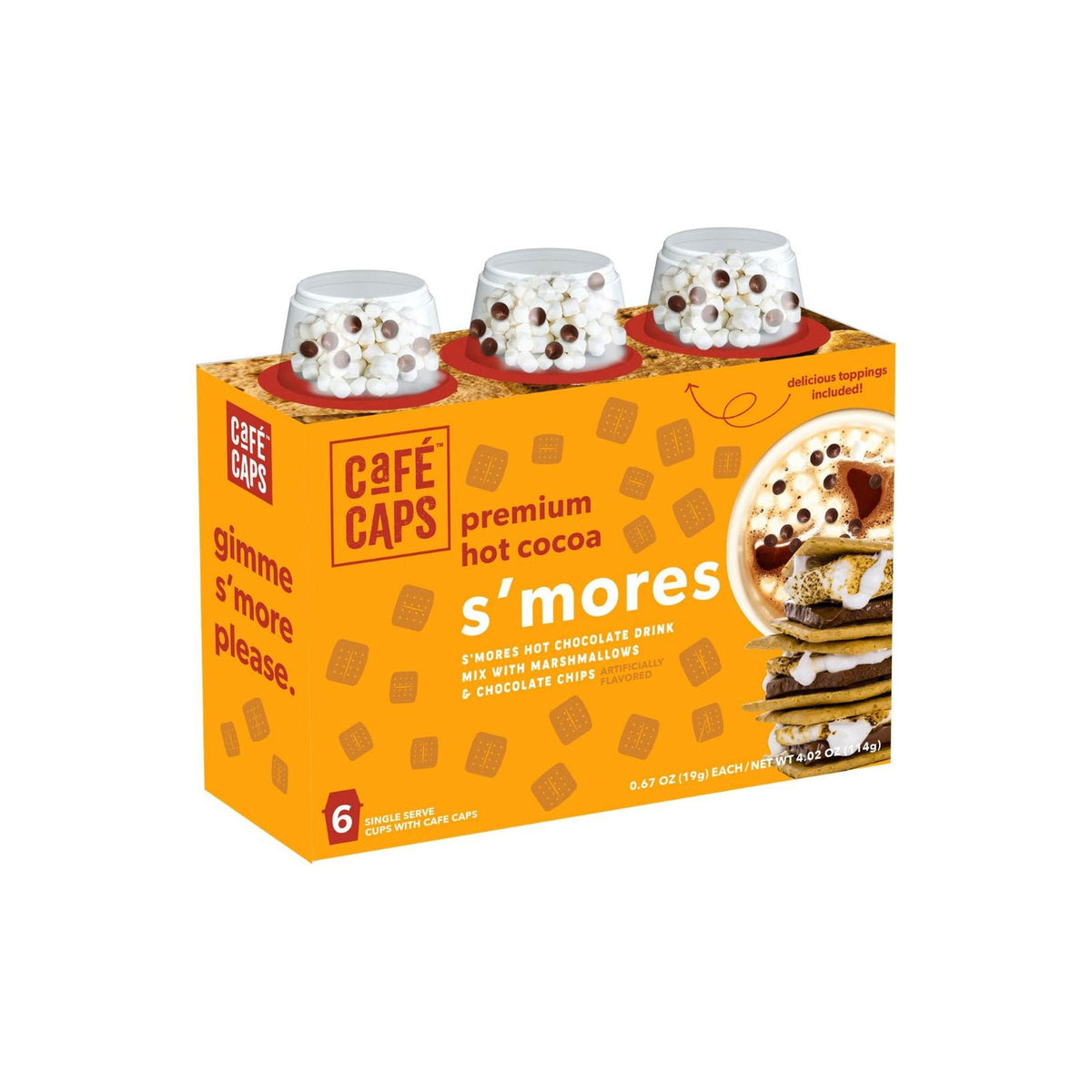 CAFE CAPS: Smores Premium Hot Cocoa, 6 cu - #tag1# - #tag2#