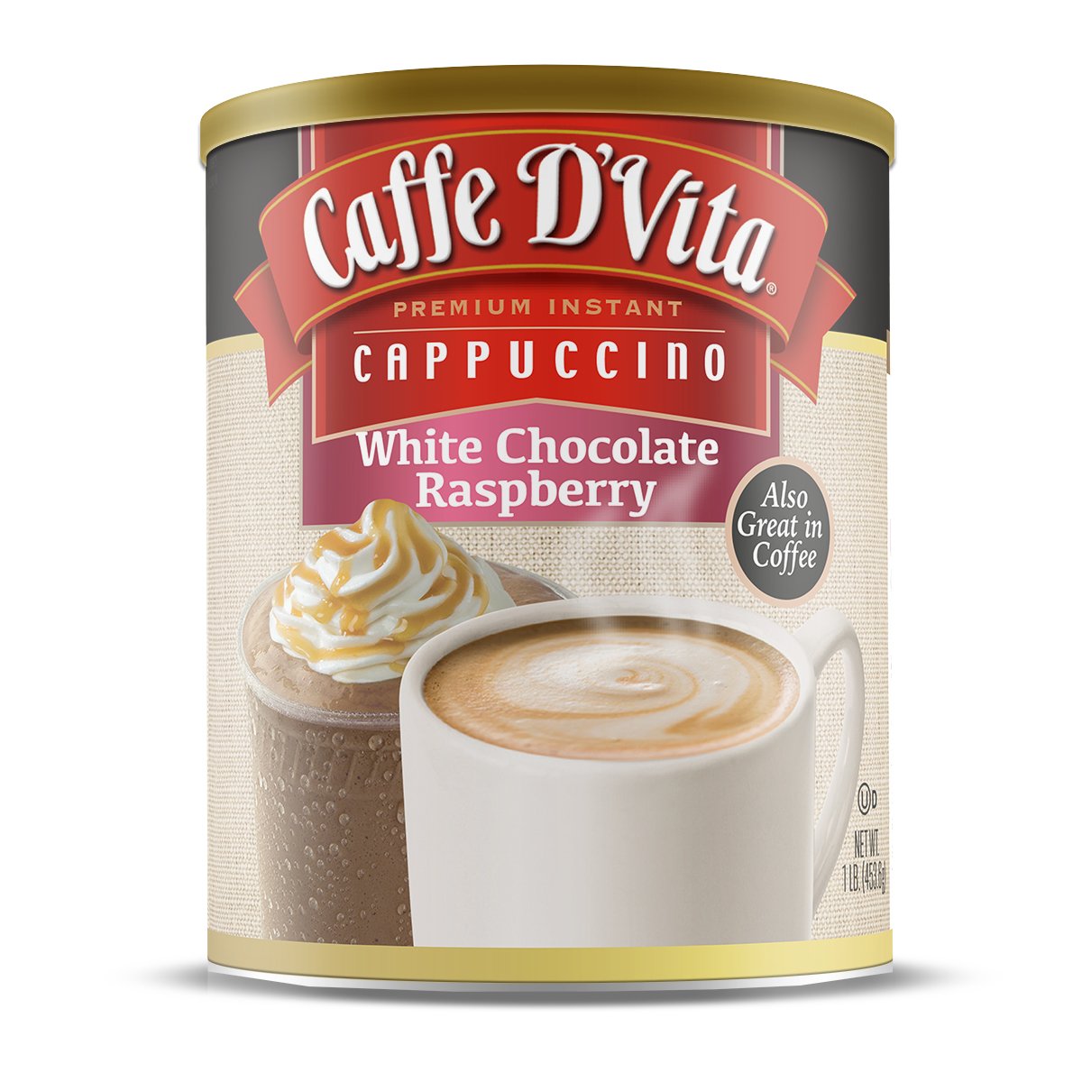 CAFFE D VITA: Cappiccino Wht Choc Rspbrry, 1 lb - #tag1# - #tag2#