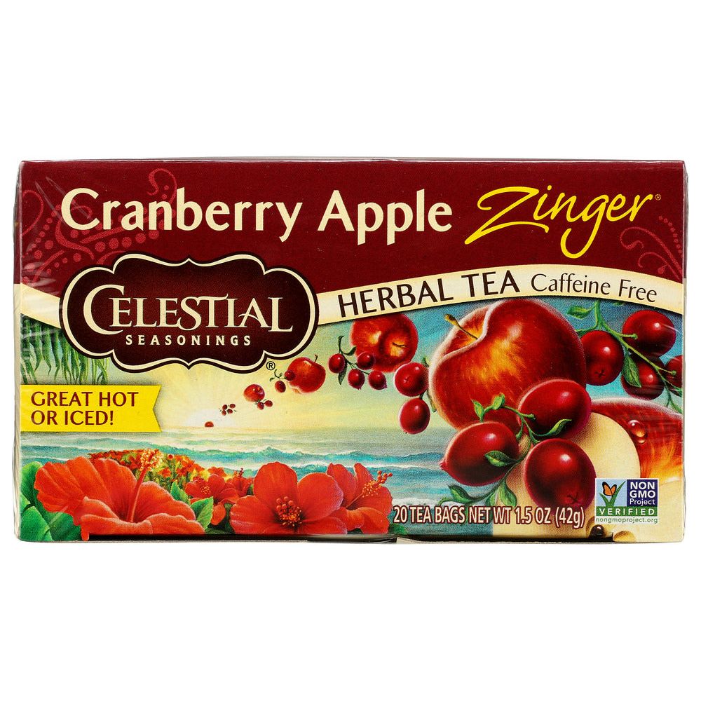 CELESTIAL SEASONINGS: Cranberry Apple Zinger Herbal Tea Caffeine Free, 20 bags - #tag1# - #tag2#
