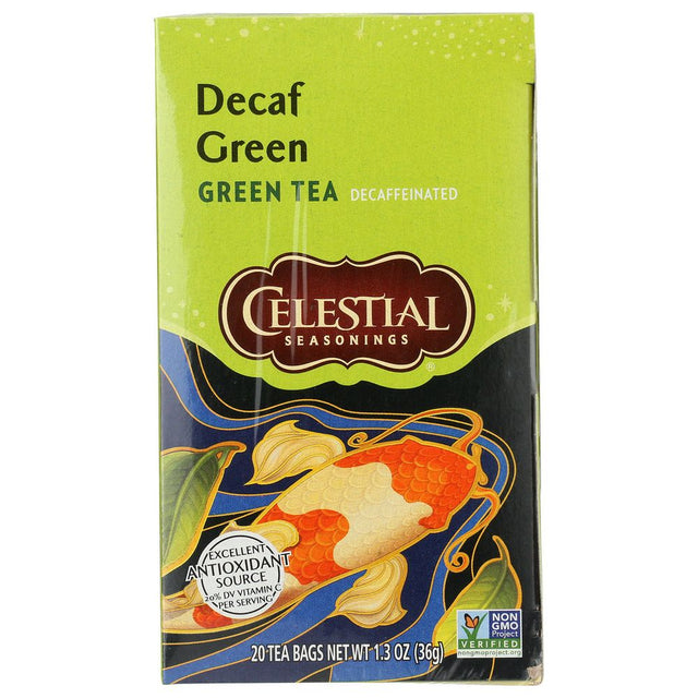 CELESTIAL SEASONINGS: Green Tea With White Tea Decaffeinated 20 Tea Bags,  1.2 oz - #tag1# - #tag2#