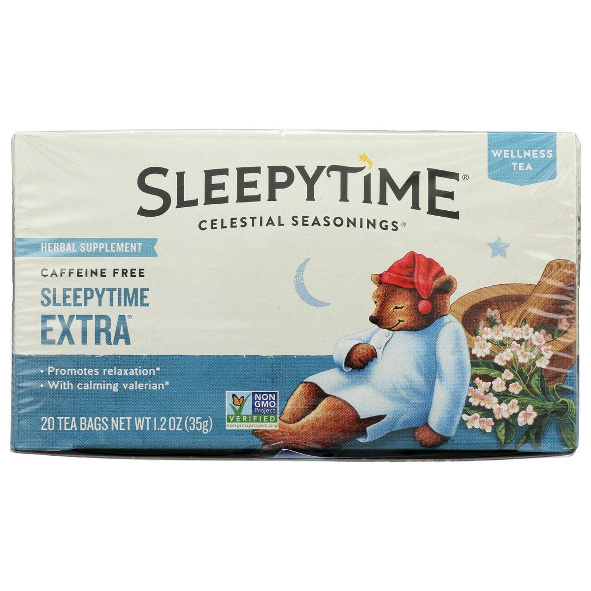 CELESTIAL SEASONINGS: Sleepytime Extra Wellness Herbal Tea, 20 Tea Bags - #tag1# - #tag2#