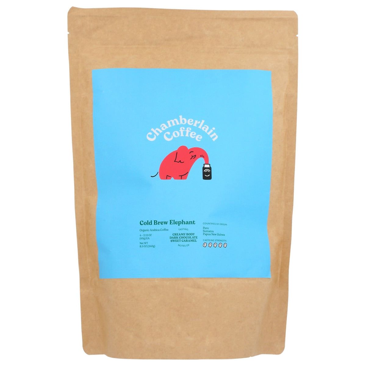 CHAMBERLAIN COFFEE: Cold Brew Elephant Large Coffee Bags, 8.5 oz - #tag1# - #tag2#