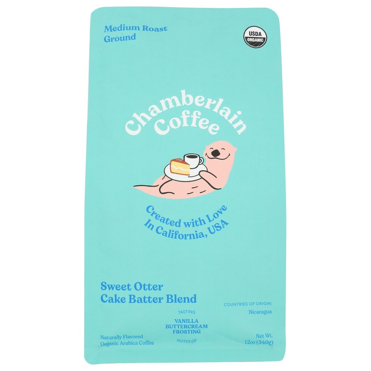 CHAMBERLAIN COFFEE: Sweet Otter Cake Batter Coffee Bag Fresh Ground, 12 oz - #tag1# - #tag2#