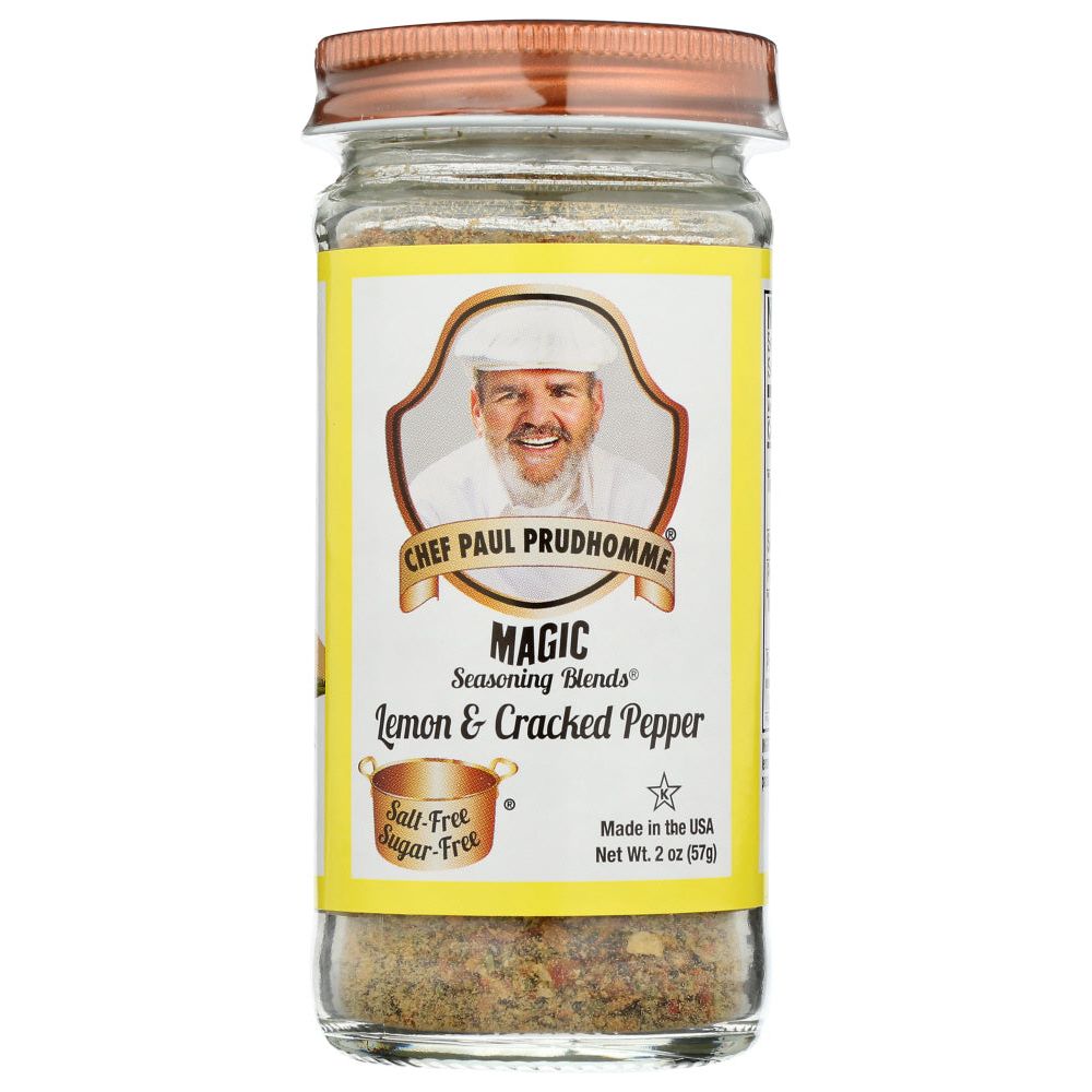 CHEF PAUL PRUDHOMME'S MAGIC SEASONING BLENDS:  Lemon And Cracked Pepper, 2 oz - #tag1# - #tag2#