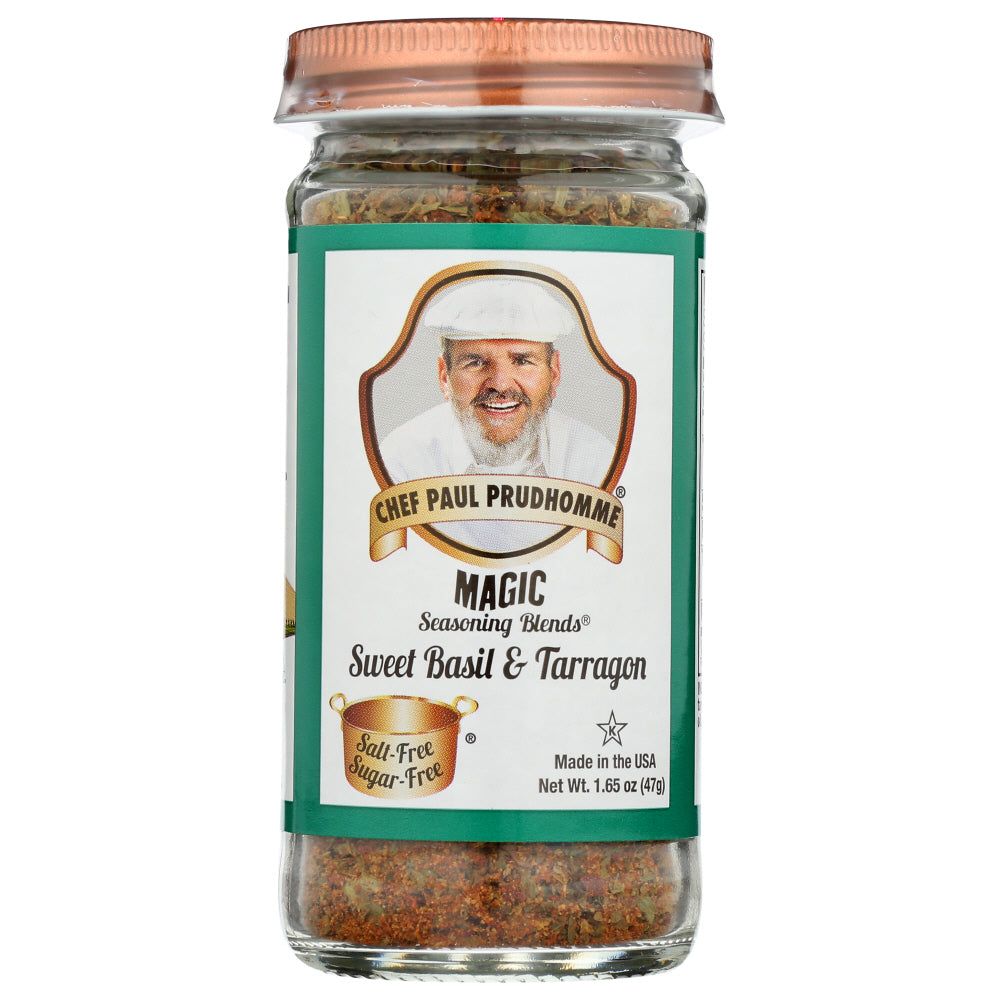 CHEF PAUL PRUDHOMME'S MAGIC SEASONING BLENDS:  Sweet Basil & Tarragon (former Seven Herb), 1.65 oz - #tag1# - #tag2#
