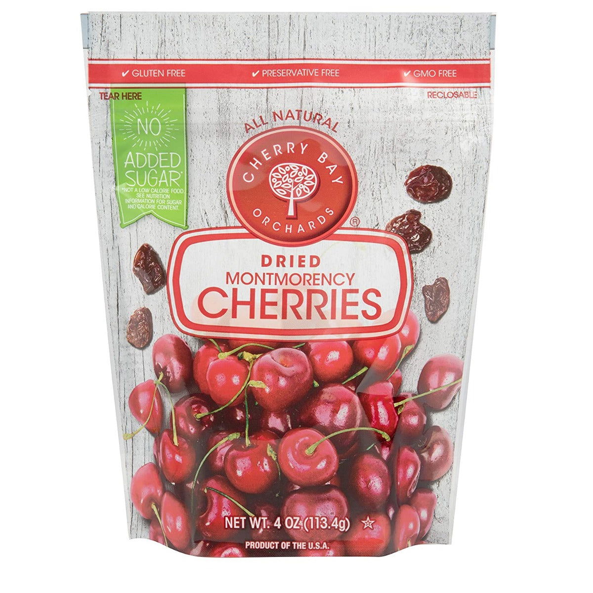 CHERRY BAY ORCHARDS: Dried Montmorency Cherries No Added Sugar, 4 oz - #tag1# - #tag2#