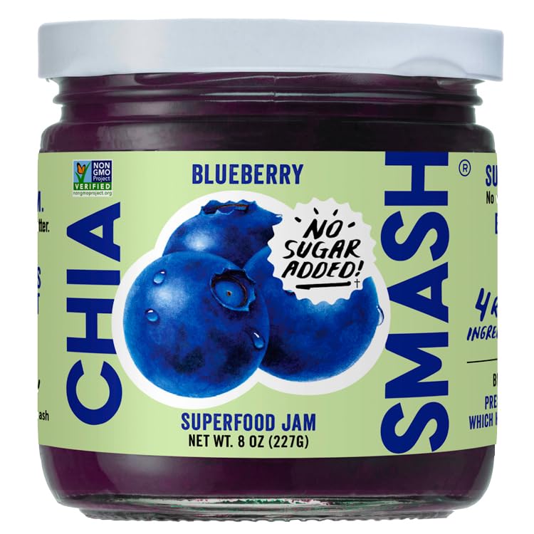 CHIA SMASH: Chia Wild Blueberry Jam, 8 oz - #tag1# - #tag2#