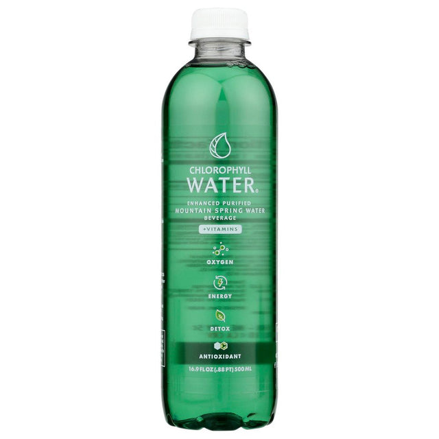 CHLOROPHYLL WATER: Purified Mountain Spring Water, 16.9 fo - #tag1# - #tag2#