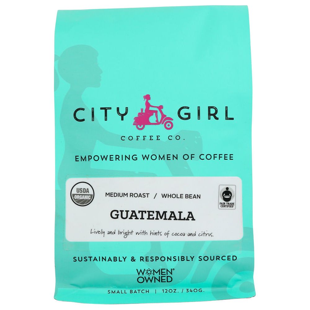 CITY GIRL COFFEE: Coffee Guatemala Whl Bean, 12 OZ - #tag1# - #tag2#