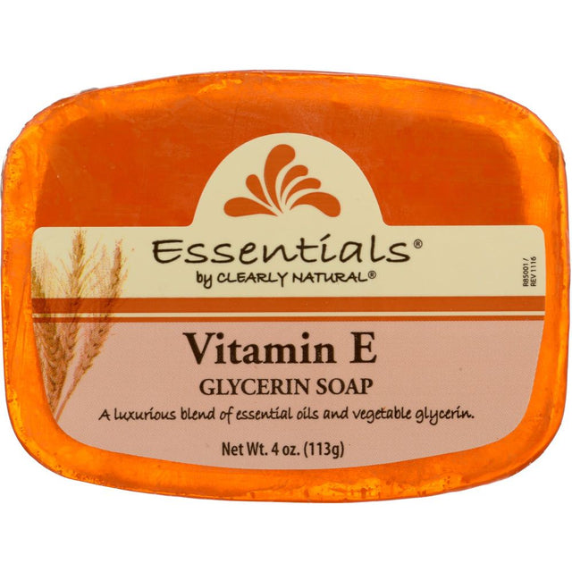 CLEARLY NATURAL: Vitamin E Pure And Natural Glycerine Soap, 4 oz - #tag1# - #tag2#