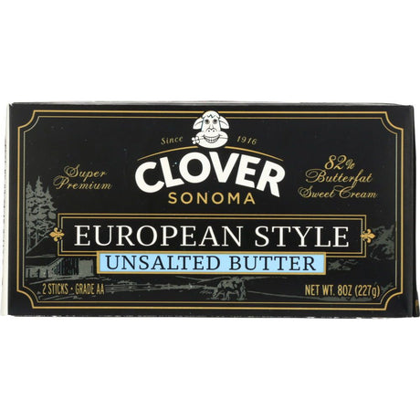 CLOVER SONOMA: European Style Unsalted Butter, 0.5 lb - #tag1# - #tag2#