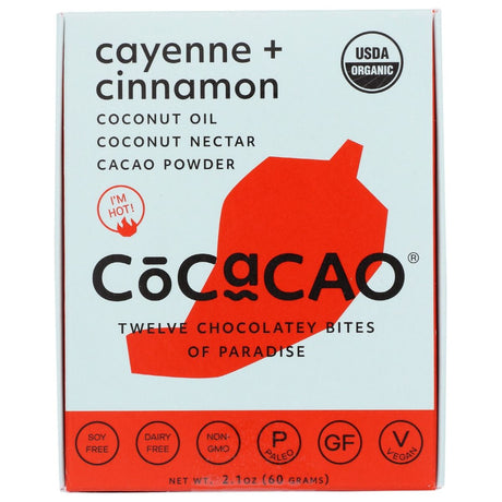 COCACAO: Bar Cayenne And Cinnamon, 2.1 oz - #tag1# - #tag2#