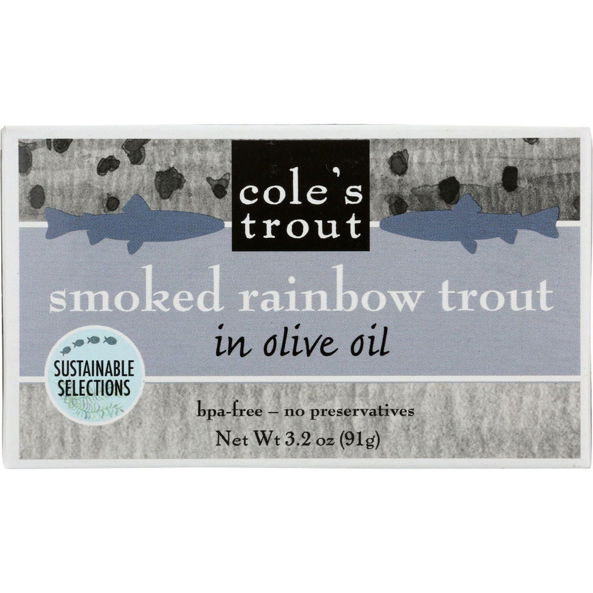 COLE'S: Trout Smoked Rainbow Trout, 3.2 oz - #tag1# - #tag2#