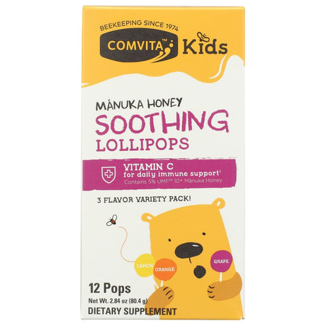 COMVITA: Kids Manuka Honey Soothing Pops, 12 pc - #tag1# - #tag2#