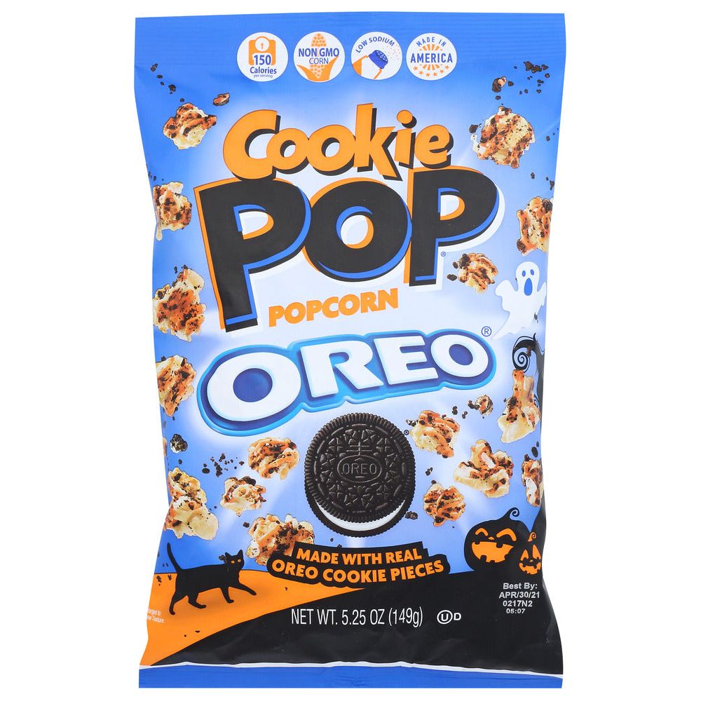 COOKIE POP POPCORN: Oreo Cookie Pop Popcorn Halloween Edition, 5.25 oz - #tag1# - #tag2#