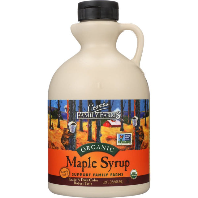 COOMBS FAMILY FARMS: Grade A Organic Maple Syrup Dark Color, 32 oz - #tag1# - #tag2#
