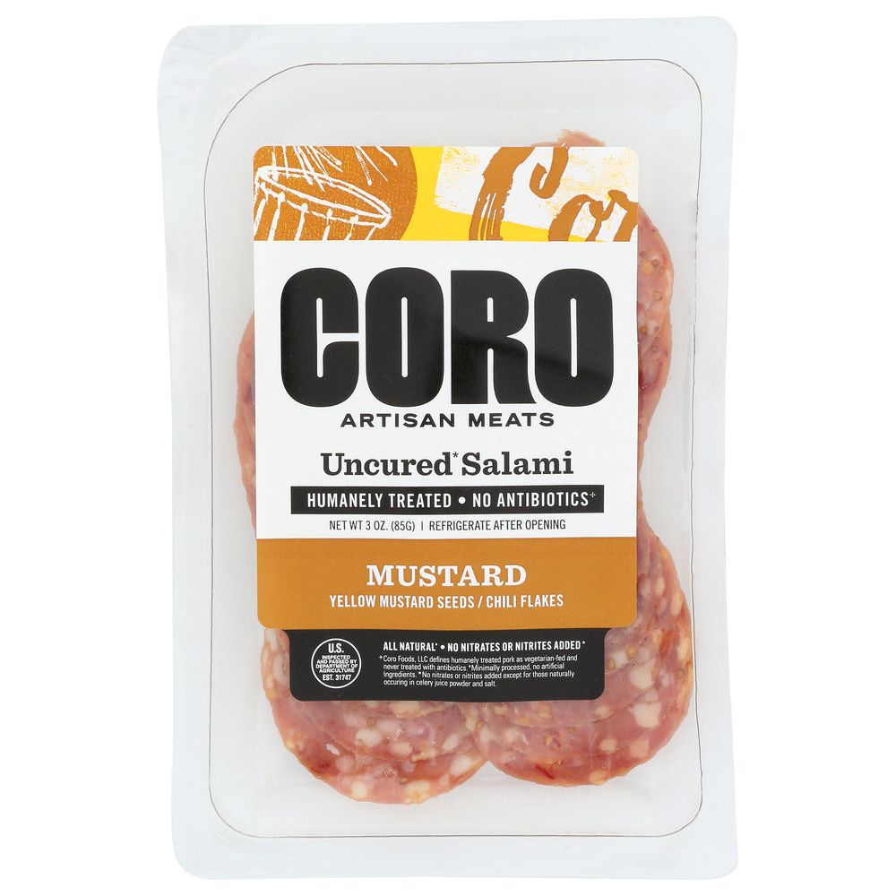 CORO FOODS: Mustard Salami Sliced Pack, 3 oz - #tag1# - #tag2#