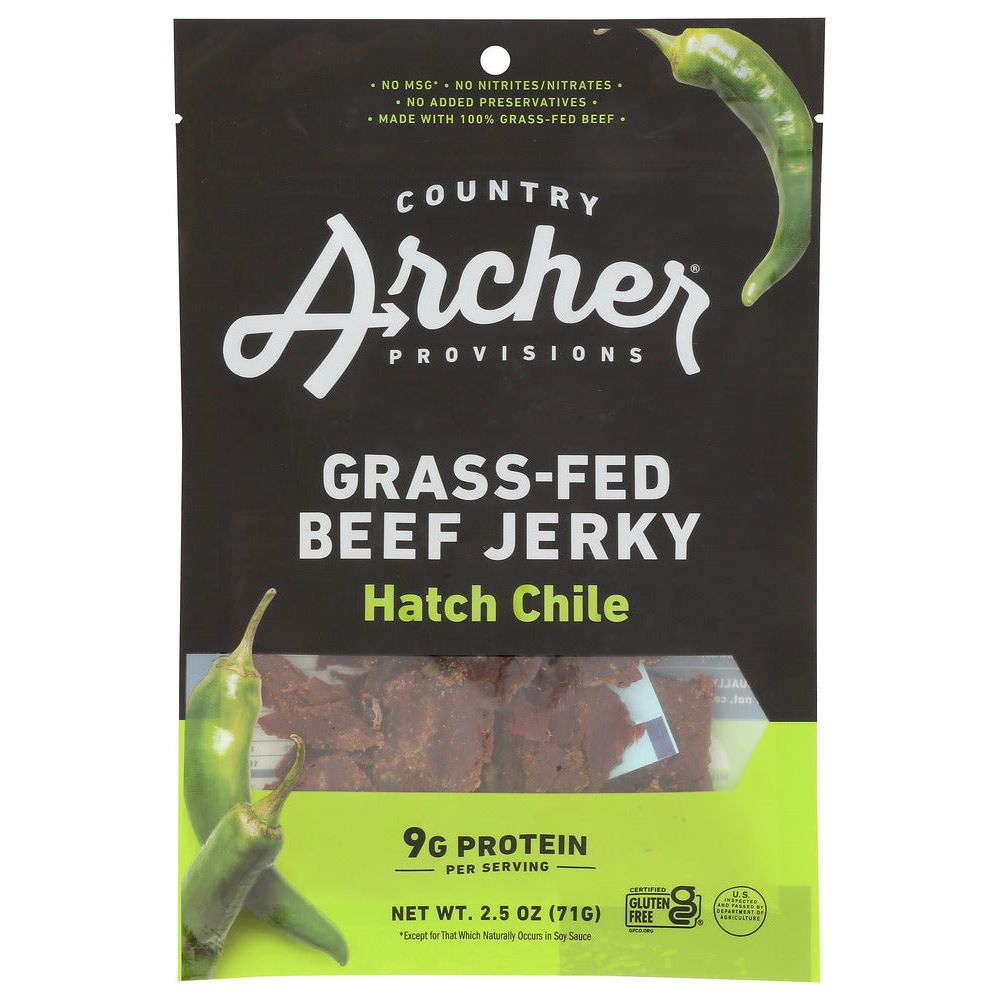 COUNTRY ARCHER: Jerky Beef Hatch Chile, 2.5 oz - #tag1# - #tag2#