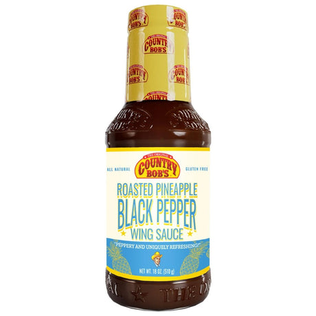 COUNTRY BOBS: Roasted Pineapple Black Pepper Wing Sauce, 18 oz - #tag1# - #tag2#