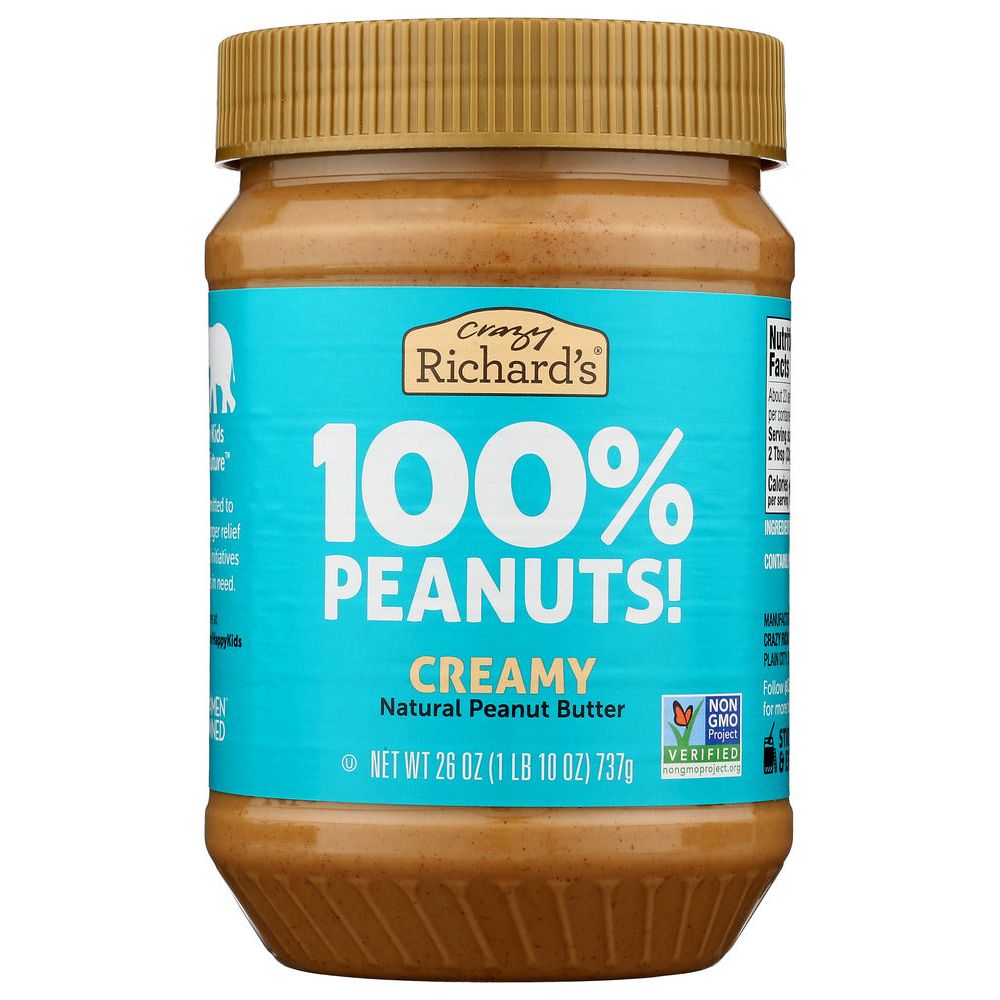 CRAZY RICHARD: Peanut Butter Creamy, 26 OZ - #tag1# - #tag2#