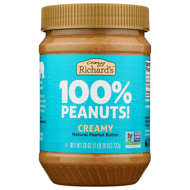 CRAZY RICHARD: Peanut Butter Creamy, 26 OZ - #tag1# - #tag2#