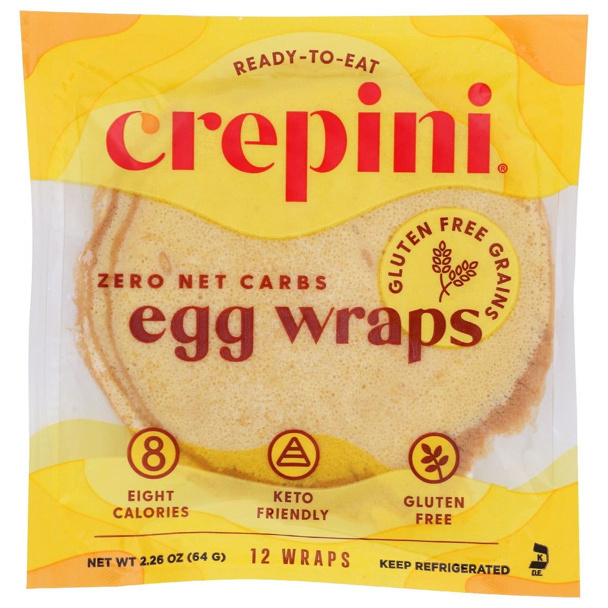 CREPINI: Petite Egg Wrap Gluten Free Grains, 2.26 oz - #tag1# - #tag2#