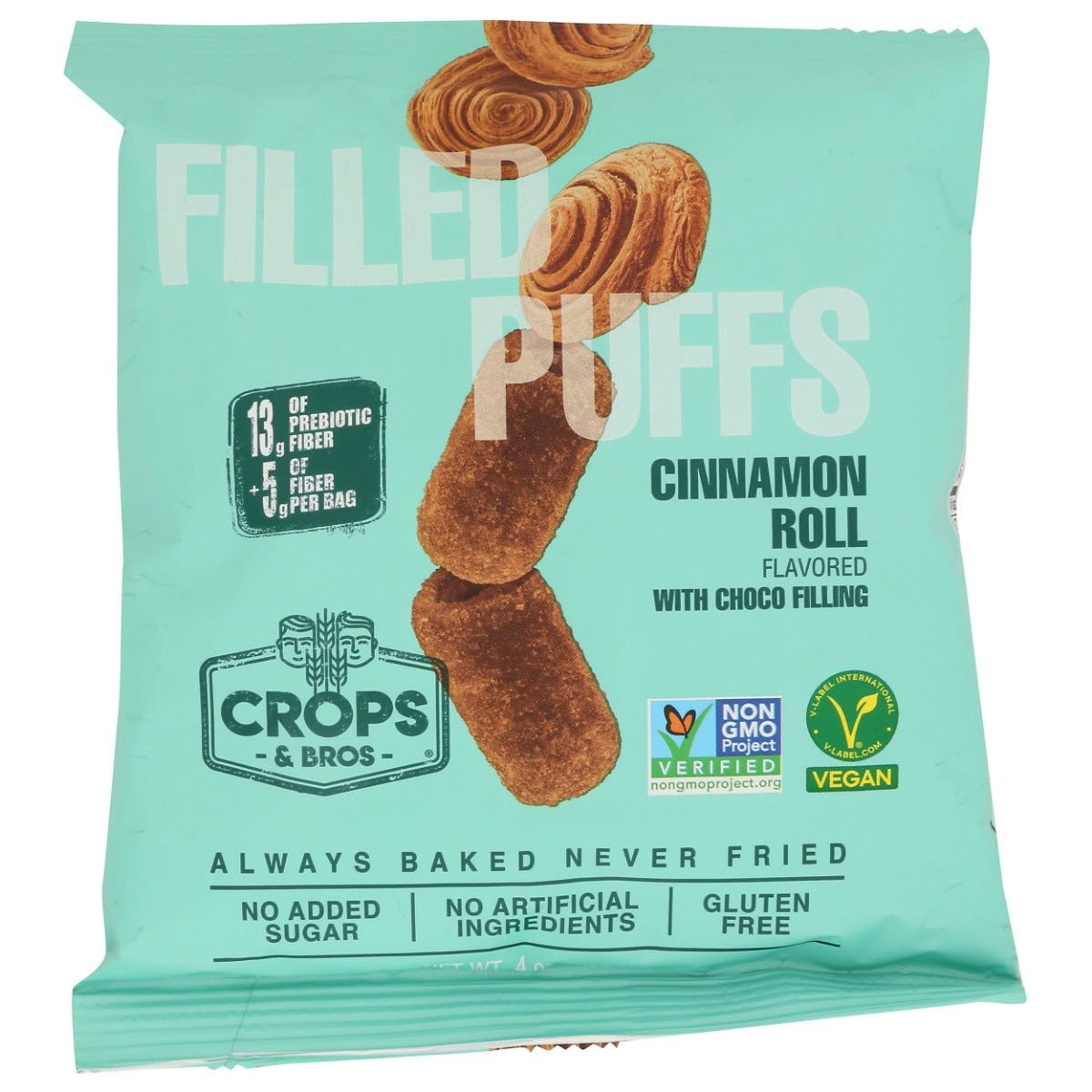 CROPS AND BROS: Cinnamon Roll Crunchy Puffs, 4 oz - #tag1# - #tag2#