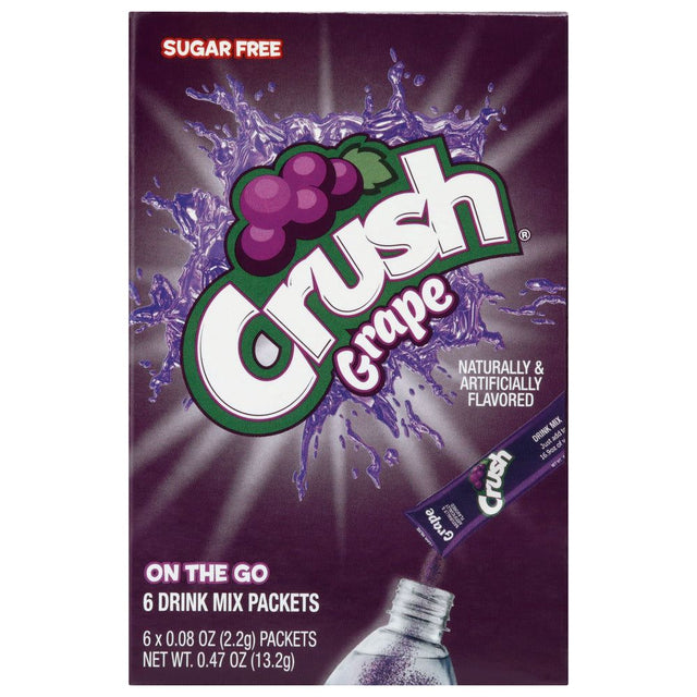 CRUSH: Grape Powder Drink Mix 6 Packets, 0.48 oz - #tag1# - #tag2#