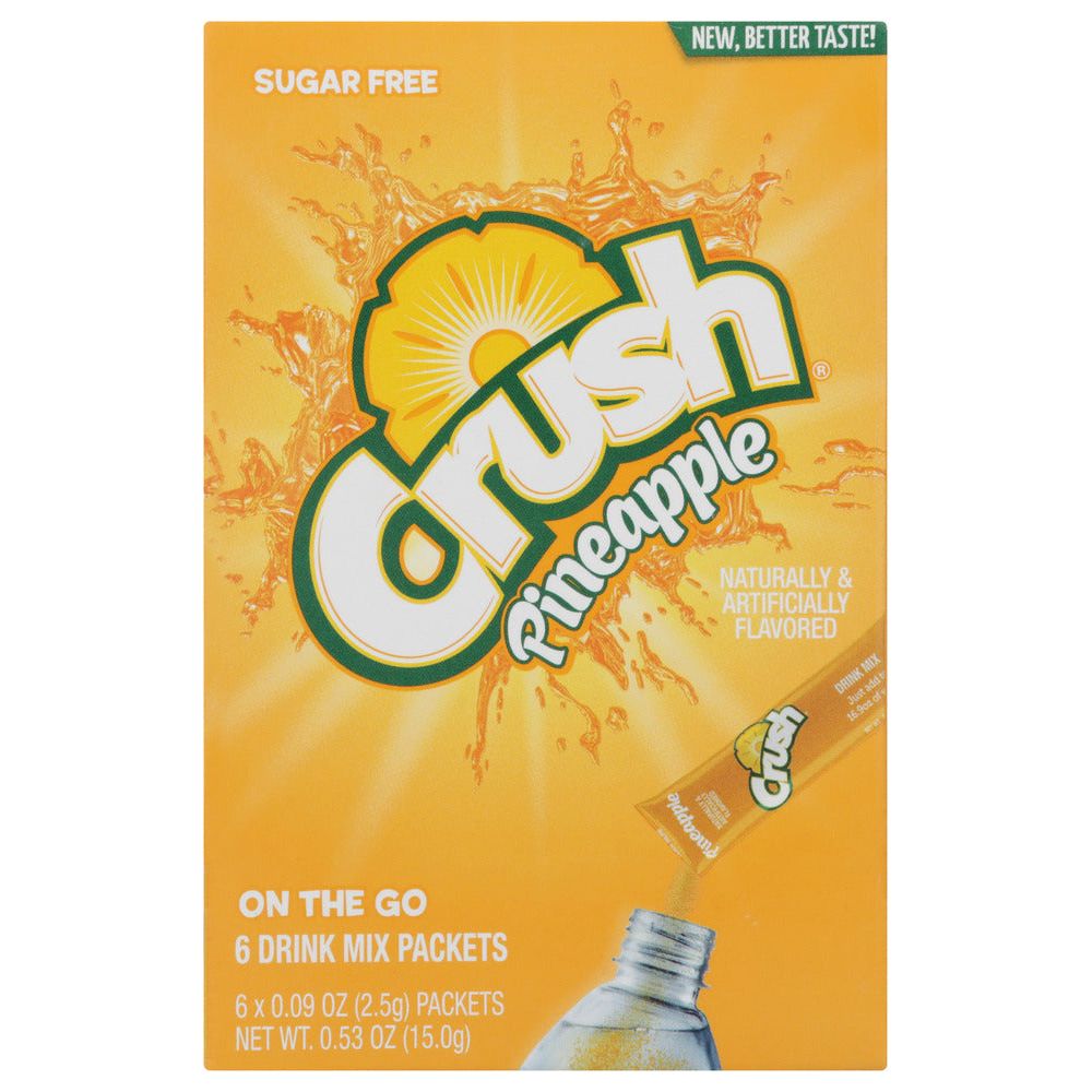 CRUSH: Pineapple Powder Drink Mix 6 Packets, 0.54 oz - #tag1# - #tag2#