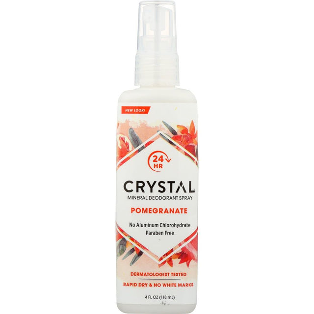 CRYSTAL ESSENCE: Mineral Deodorant Body Spray Pomegranate, 4 oz - #tag1# - #tag2#
