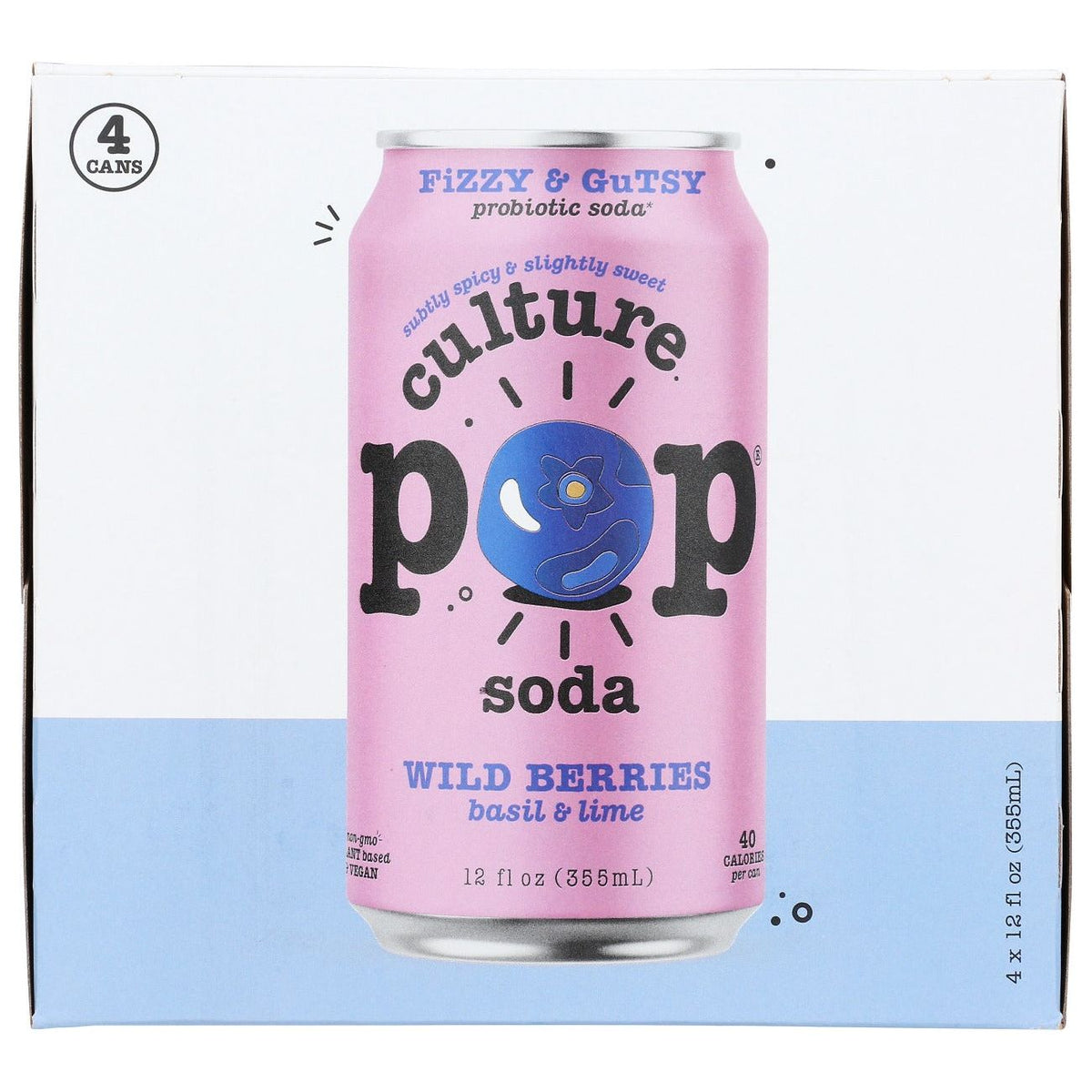 CULTURE POP: Wild Berries and Lime Soda 4Pk, 48 fo - #tag1# - #tag2#