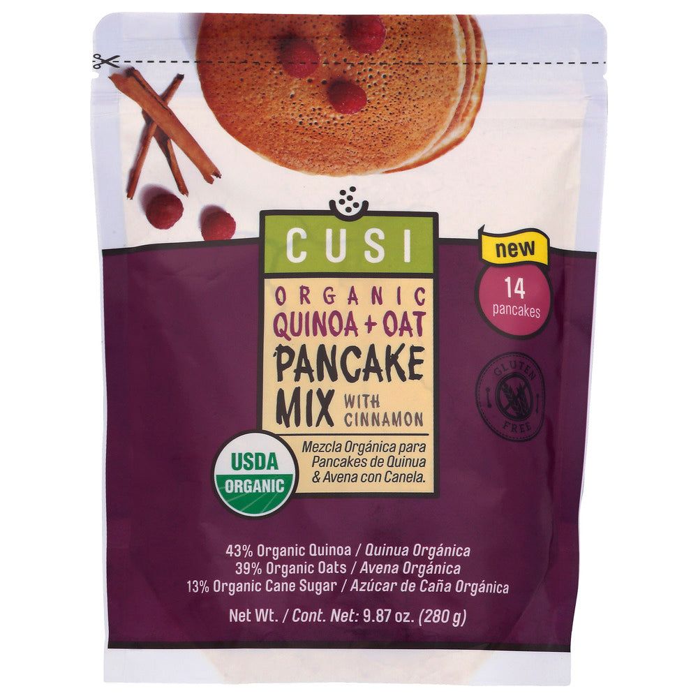 CUSI WORLD: Quinoa Oat Pancake Mix Cinnamon, 9.87 oz - #tag1# - #tag2#