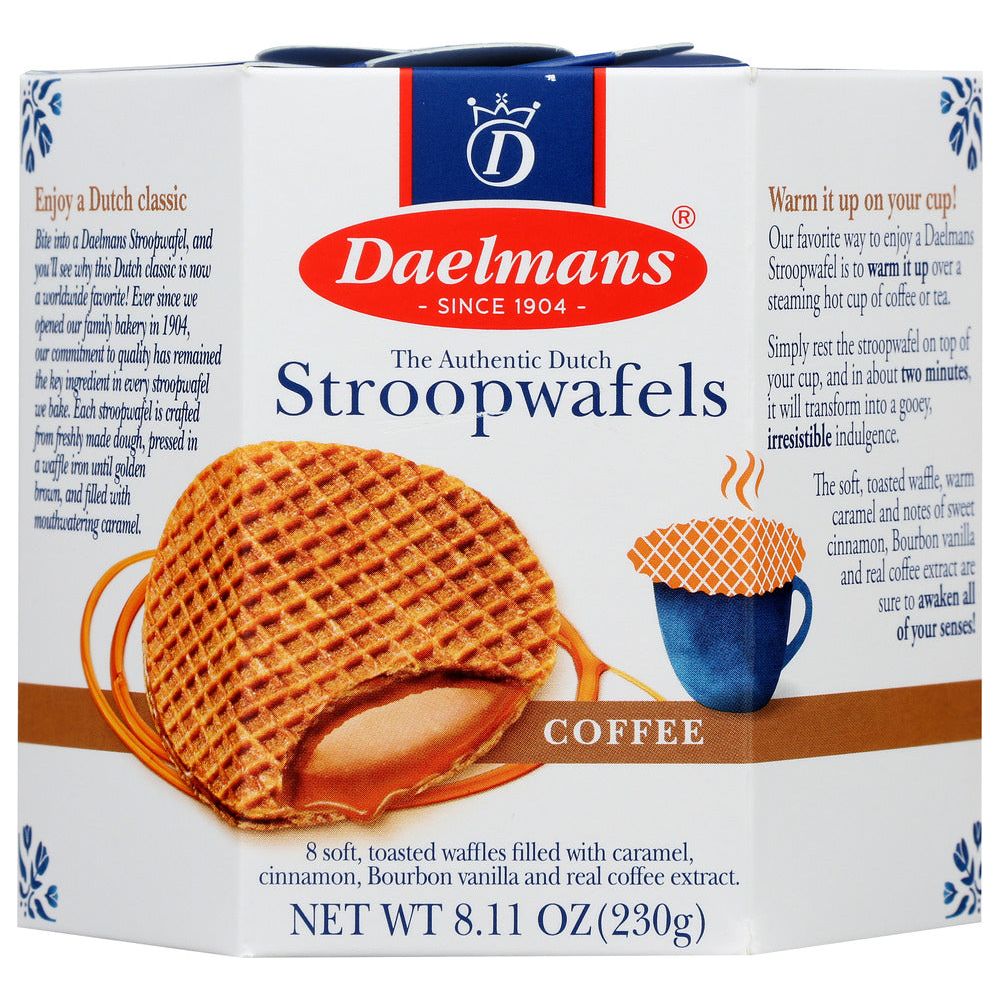 DAELMANS: Coffee Stroopwafels In Hexa Box, 8.11 oz - #tag1# - #tag2#