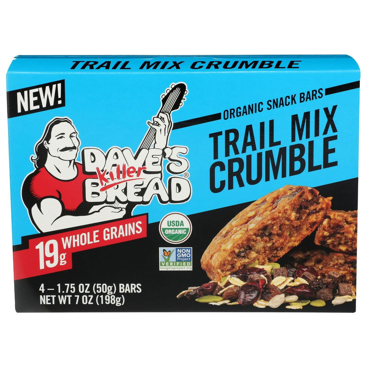 DAVES KILLER BREAD: Trail Mix Crumble Snack Bar 4 Count, 7 oz - #tag1# - #tag2#
