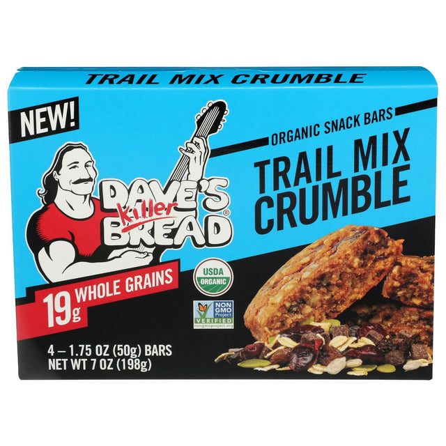 DAVES KILLER BREAD: Trail Mix Crumble Snack Bar 4 Count, 7 oz - #tag1# - #tag2#