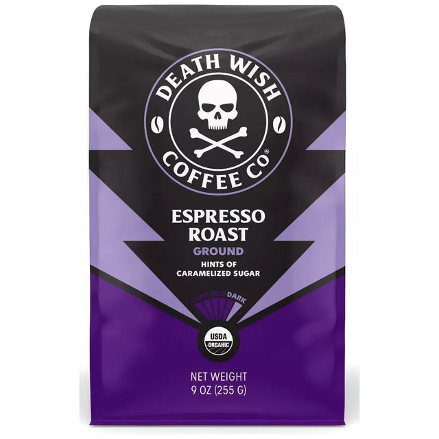 DEATH WISH COFFEE CO: Espresso Roast Ground Coffee, 9 oz - #tag1# - #tag2#