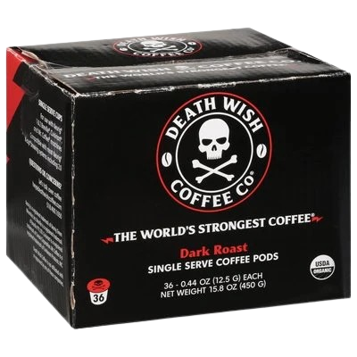 DEATH WISH COFFEE: Dark Roast Single Serve Pods Coffee, 36 cp - #tag1# - #tag2#