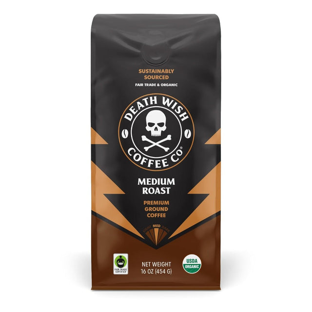 DEATH WISH COFFEE: Medium Roast Coffee Ground, 16 oz - #tag1# - #tag2#