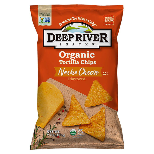 DEEP RIVER: Organic Nacho Cheese Tortilla Chips, 7 oz - #tag1# - #tag2#