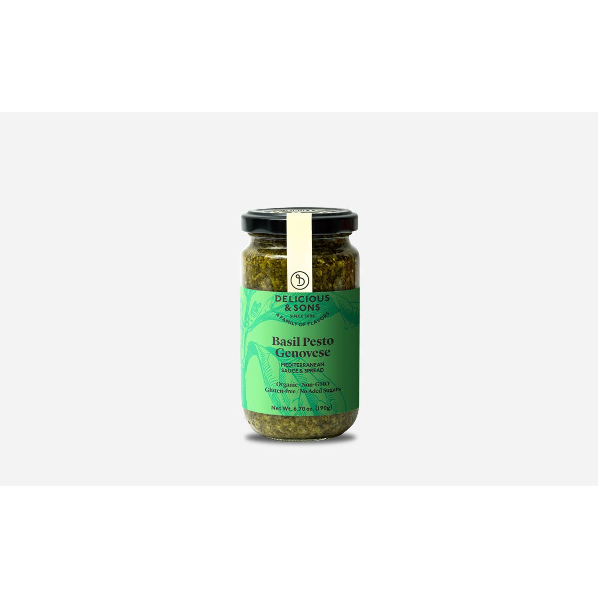 DELICIOUS AND SONS: Organic Basil Pesto Genovese, 6.7 oz - #tag1# - #tag2#