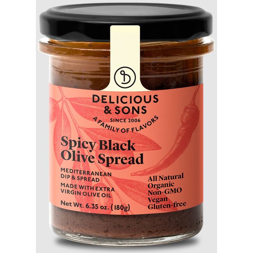 DELICIOUS AND SONS: Spicy Black Olive Spread, 6.35 oz - #tag1# - #tag2#